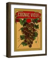 Cognac Vieux Label-null-Framed Art Print