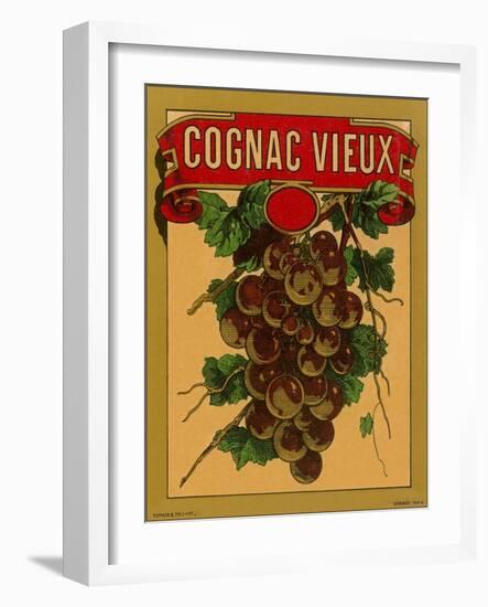 Cognac Vieux Label-null-Framed Art Print