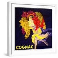 Cognac Vintage French Poster-null-Framed Art Print