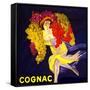 Cognac Vintage French Poster-null-Framed Stretched Canvas