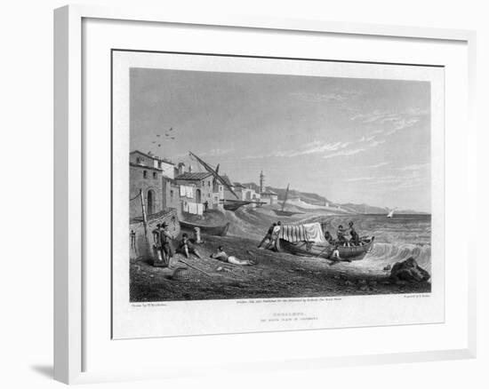 Cogoleto, the Birth Place of Columbus, Italy, 1828-E Finden-Framed Giclee Print