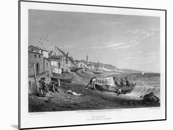 Cogoleto, the Birth Place of Columbus, Italy, 1828-E Finden-Mounted Giclee Print