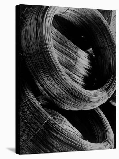 Coiled Rod Ready to Draw into Wire at Aluminum Company of America Plant-Margaret Bourke-White-Stretched Canvas