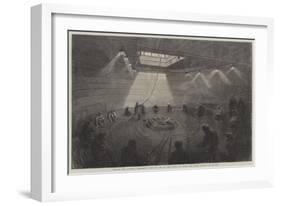 Coiling the Atlantic Telegraph Cable in One of the Tanks on Board the Great Eastern-null-Framed Giclee Print