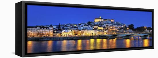 Coimbra and the Mondego River at Sunset. Portugal-Mauricio Abreu-Framed Stretched Canvas