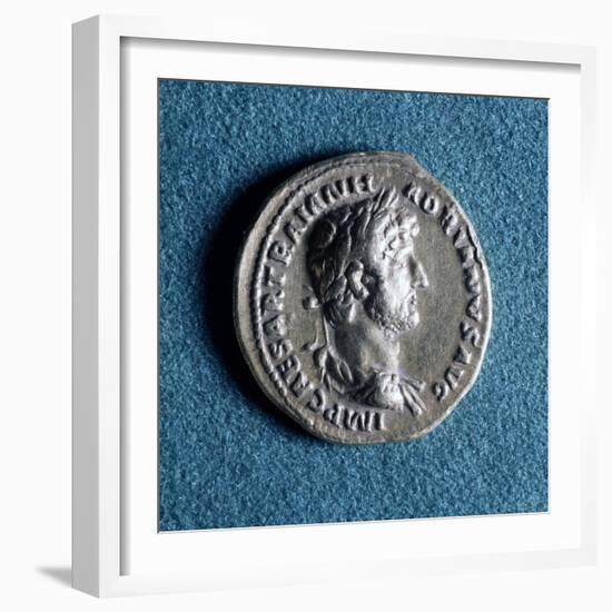 Coin Bearing Image of Emperor Hadrian, Roman Coins AD-null-Framed Giclee Print