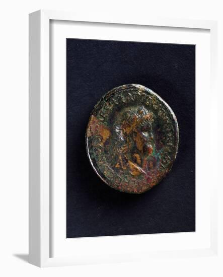 Coin Bearing Image of Emperor Nero, Roman Coins Ad-null-Framed Giclee Print