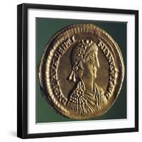 Coin Bearing Image of Roman Emperor, Valentinian Iii, Roman Coins, 5th Century AD-null-Framed Giclee Print