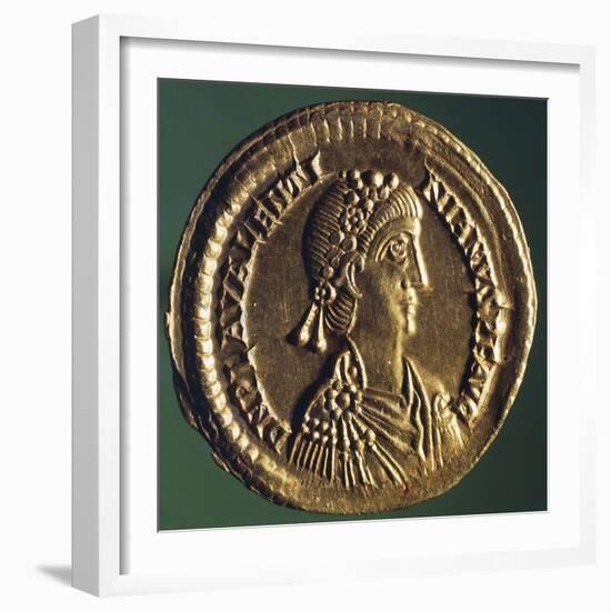 Coin Bearing Image of Roman Emperor, Valentinian Iii, Roman Coins, 5th Century AD-null-Framed Giclee Print