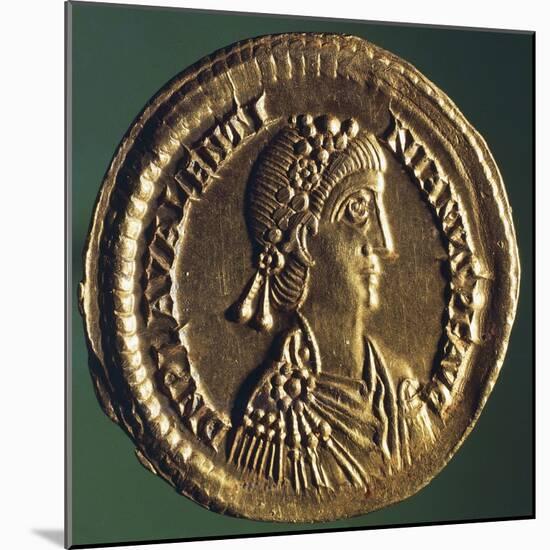 Coin Bearing Image of Roman Emperor, Valentinian Iii, Roman Coins, 5th Century AD-null-Mounted Giclee Print