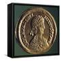 Coin Bearing Image of Roman Emperor, Valentinian Iii, Roman Coins, 5th Century AD-null-Framed Stretched Canvas