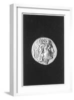 Coin Bearing the Head of Alexander the Great with the Horns of the Egyptian God Amun-null-Framed Giclee Print