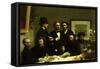 Coin De Table with Portraits of Paul Verlaine and Arthur Rimbaud (Entire Picture)-Henri Fantin-Latour-Framed Stretched Canvas