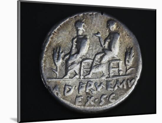 Coin Depicting Two Characters, Perhaps Aediles Curules, Roman Coins-null-Mounted Giclee Print