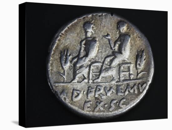 Coin Depicting Two Characters, Perhaps Aediles Curules, Roman Coins-null-Stretched Canvas