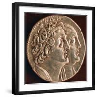 Coin of Ptolemy I and Berenice I, Ptolemaic Kingdom of Egypt, 3rd Century Bc-null-Framed Photographic Print