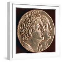 Coin of Ptolemy I and Berenice I, Ptolemaic Kingdom of Egypt, 3rd Century Bc-null-Framed Photographic Print