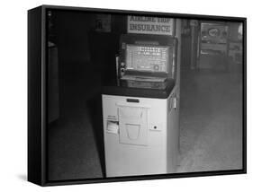 Coin Operated Airline Insurance Machine-null-Framed Stretched Canvas