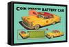 Coin Operated Battery Cab-null-Framed Stretched Canvas