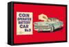 Coin Operated Battery Car No. 9-null-Framed Stretched Canvas