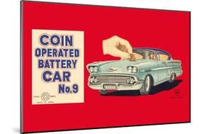 Coin Operated Battery Car No. 9-null-Mounted Art Print