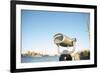 Coin operated binoculars facing the Manhattan Bridge, New York City, New York-Greg Probst-Framed Photographic Print