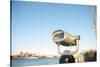 Coin operated binoculars facing the Manhattan Bridge, New York City, New York-Greg Probst-Stretched Canvas