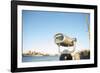 Coin operated binoculars facing the Manhattan Bridge, New York City, New York-Greg Probst-Framed Photographic Print