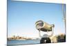 Coin operated binoculars facing the Manhattan Bridge, New York City, New York-Greg Probst-Mounted Photographic Print