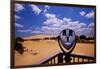 Coin-operated binoculars in desert, Kitty Hawk, North Carolina, USA-null-Framed Photographic Print