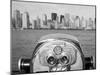 Coin Operated Binoculars Pointed at Manhattan Skyline, Hudson River, Jersey City, New Jersey, Usa-Paul Souders-Mounted Photographic Print