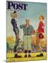 "Coin Toss" Saturday Evening Post Cover, October 21,1950-Norman Rockwell-Mounted Giclee Print