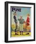 "Coin Toss" Saturday Evening Post Cover, October 21,1950-Norman Rockwell-Framed Giclee Print