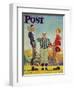 "Coin Toss" Saturday Evening Post Cover, October 21,1950-Norman Rockwell-Framed Giclee Print