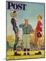 "Coin Toss" Saturday Evening Post Cover, October 21,1950-Norman Rockwell-Mounted Premium Giclee Print