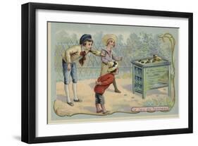 Coin Tossing Game-null-Framed Giclee Print