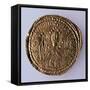 Coin (Zlatni) of Grand Duke Vladimir Svyatoslavich (Averse: Portrait of the Rule), 980-1015-null-Framed Stretched Canvas