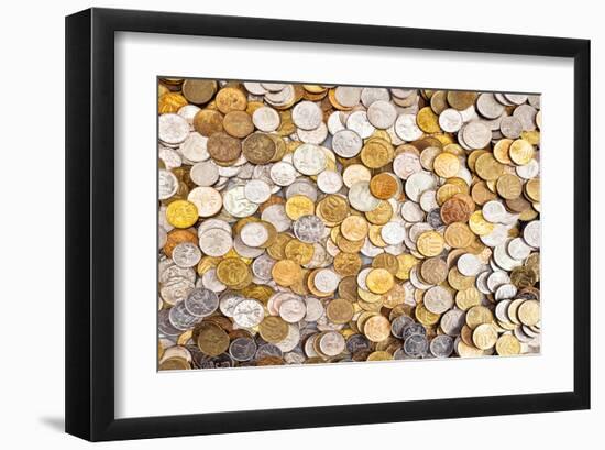 Coins Dollar Money Treasure-null-Framed Art Print