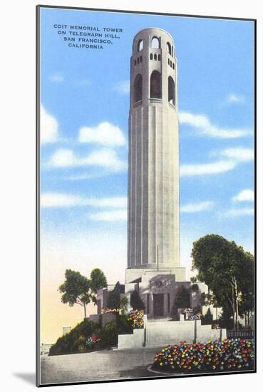 Coit Memorial Tower, Telegraph Hill, San Francisco, California-null-Mounted Art Print