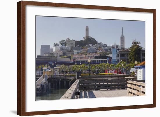 Coit Tower Aa Telegraph Hill, Transamerica Pyramid, Pier 39, San Francisco, California, Usa-Rainer Mirau-Framed Photographic Print