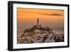 Coit Tower and Golden Fog Flow, San Francisco, Cityscape, Urban View-Vincent James-Framed Photographic Print