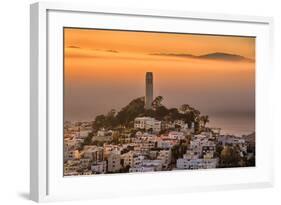 Coit Tower and Golden Fog Flow, San Francisco, Cityscape, Urban View-Vincent James-Framed Photographic Print