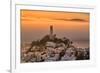 Coit Tower and Golden Fog Flow, San Francisco, Cityscape, Urban View-Vincent James-Framed Photographic Print