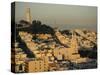 Coit Tower and Telegraph Hill at Dusk, San Francisco, California, USA-Fraser Hall-Stretched Canvas