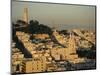Coit Tower and Telegraph Hill at Dusk, San Francisco, California, USA-Fraser Hall-Mounted Photographic Print