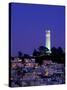 Coit Tower, Telegraph Hill at Dusk, San Francisco, U.S.A.-Thomas Winz-Stretched Canvas