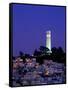 Coit Tower, Telegraph Hill at Dusk, San Francisco, U.S.A.-Thomas Winz-Framed Stretched Canvas