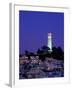 Coit Tower, Telegraph Hill at Dusk, San Francisco, U.S.A.-Thomas Winz-Framed Photographic Print