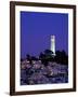 Coit Tower, Telegraph Hill at Dusk, San Francisco, U.S.A.-Thomas Winz-Framed Photographic Print