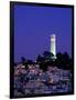 Coit Tower, Telegraph Hill at Dusk, San Francisco, U.S.A.-Thomas Winz-Framed Photographic Print